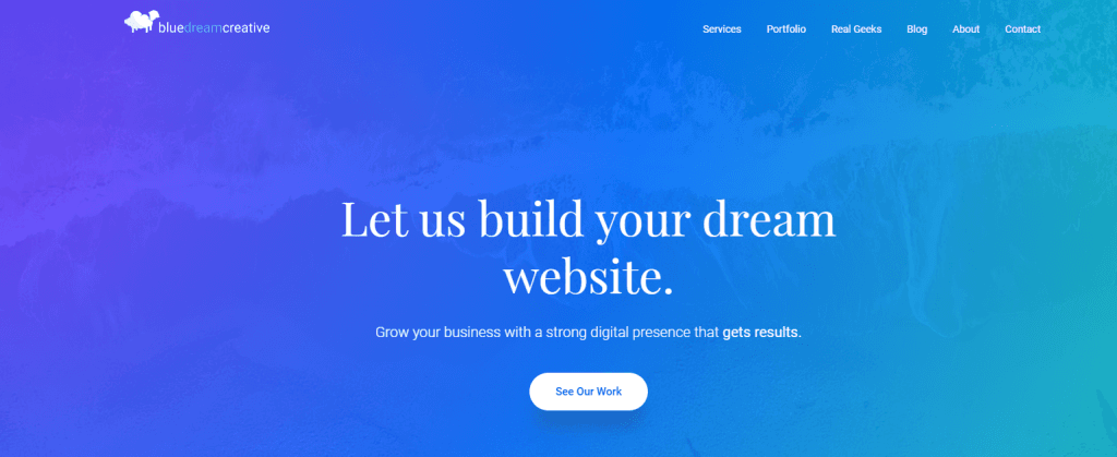 Blue Dream Creative website design for cannabis